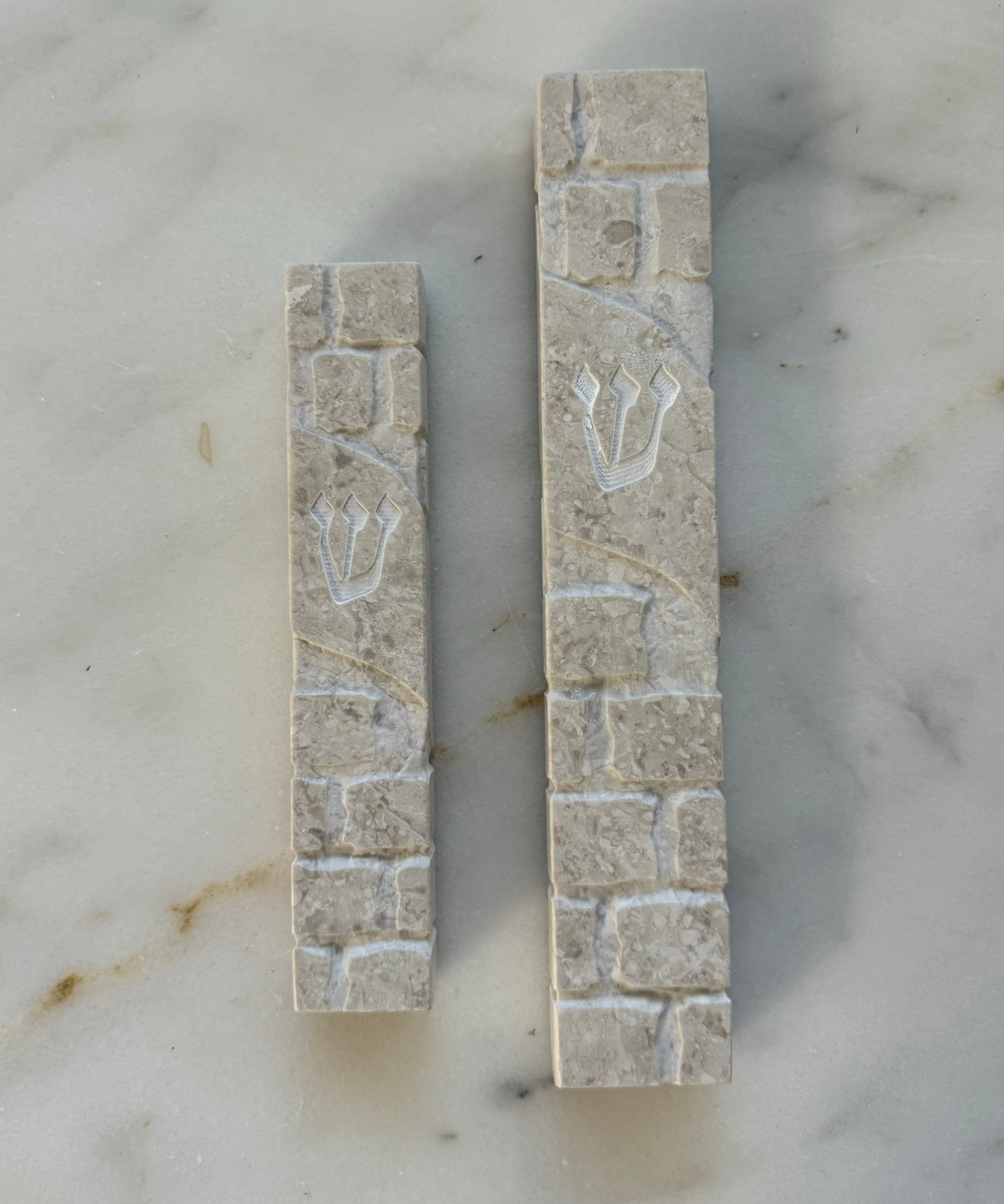Jerusalem Stone Mezuzah – Natural