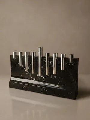 Black Marble Menorah