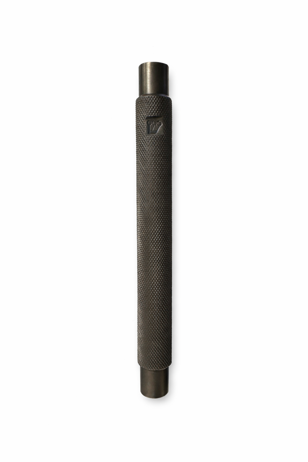 Textured Mezuzah with Stamped Shin | Black Brass