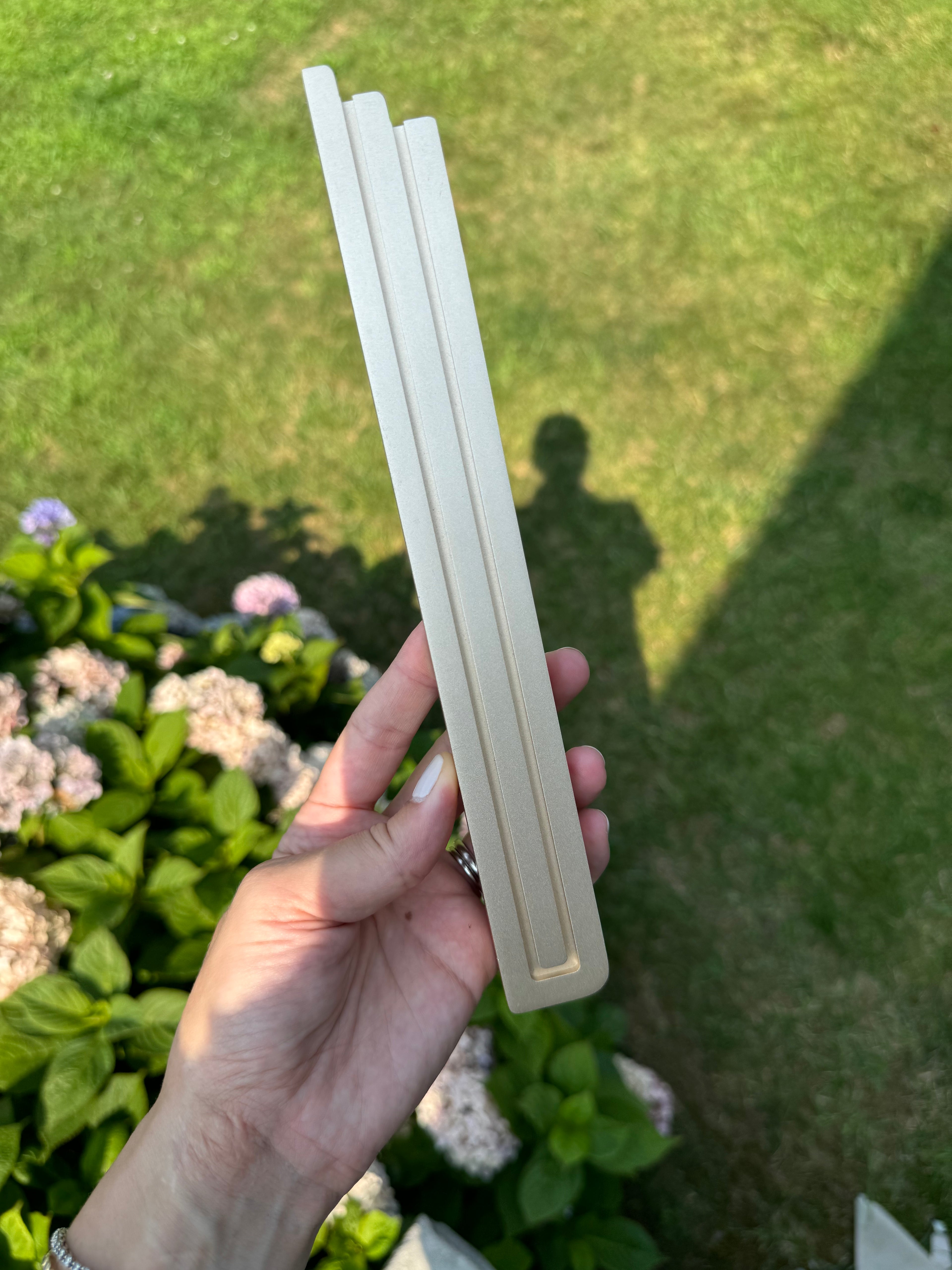 David Champagne Lines Aluminum Mezuzah