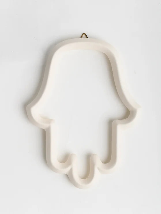 Ceramic Hamsa Cream White