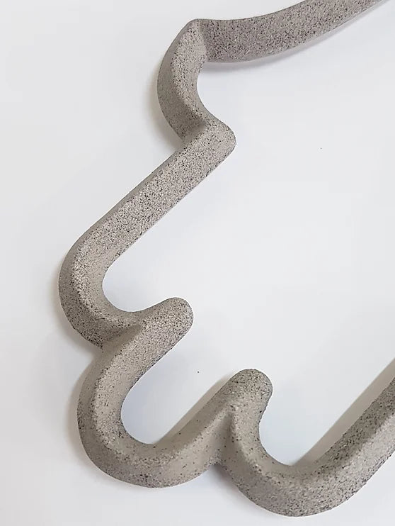 Ceramic Hamsa Dotted Grey