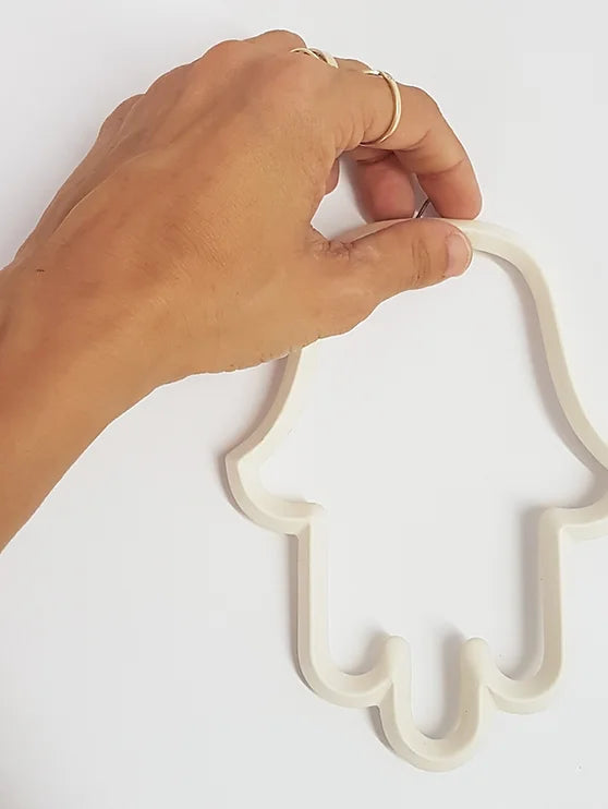 Ceramic Hamsa Cream White