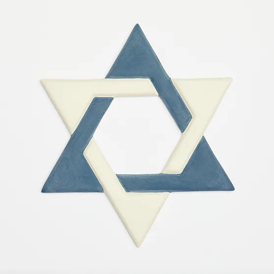 Star of David Blue & Cream White