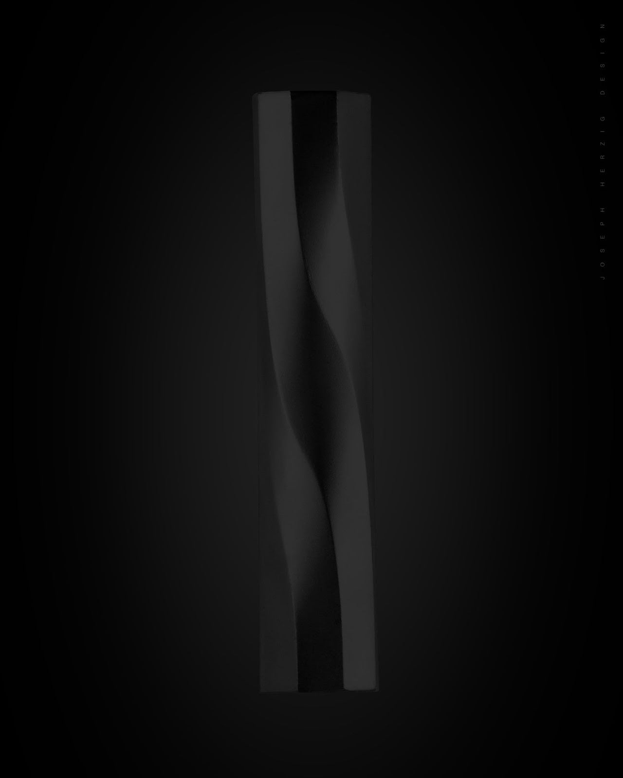 WAVE mezuzah- Matte Black