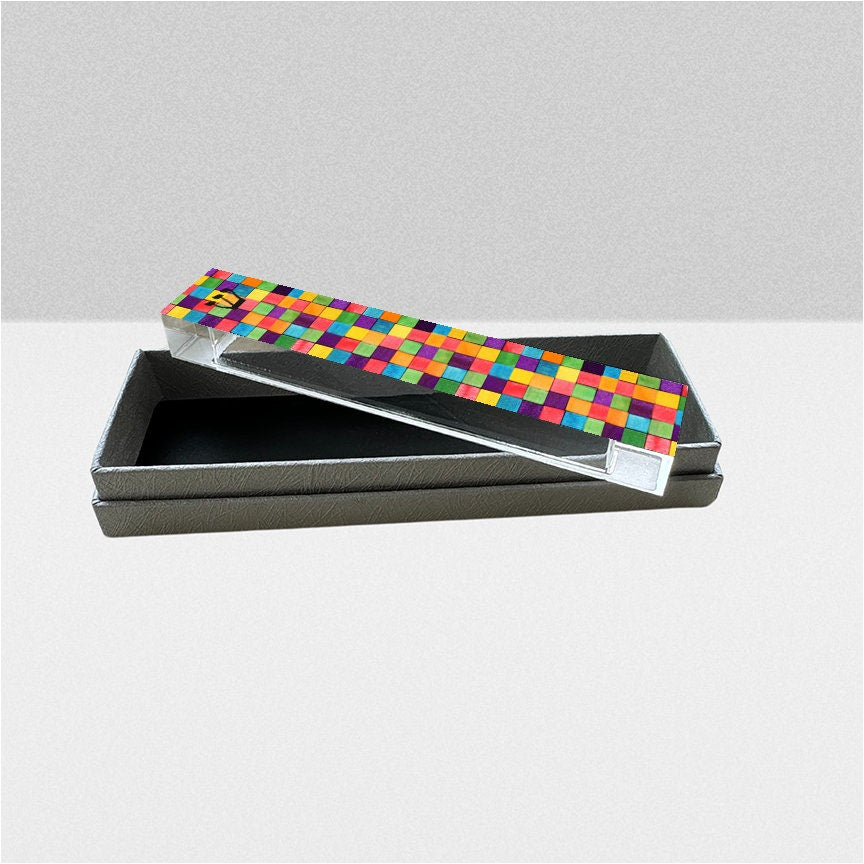 Mezuzah - Colored Blocks Custom Mezuzah