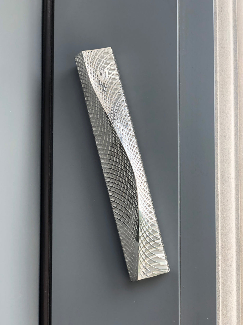 Silver Ripple Mezuzah