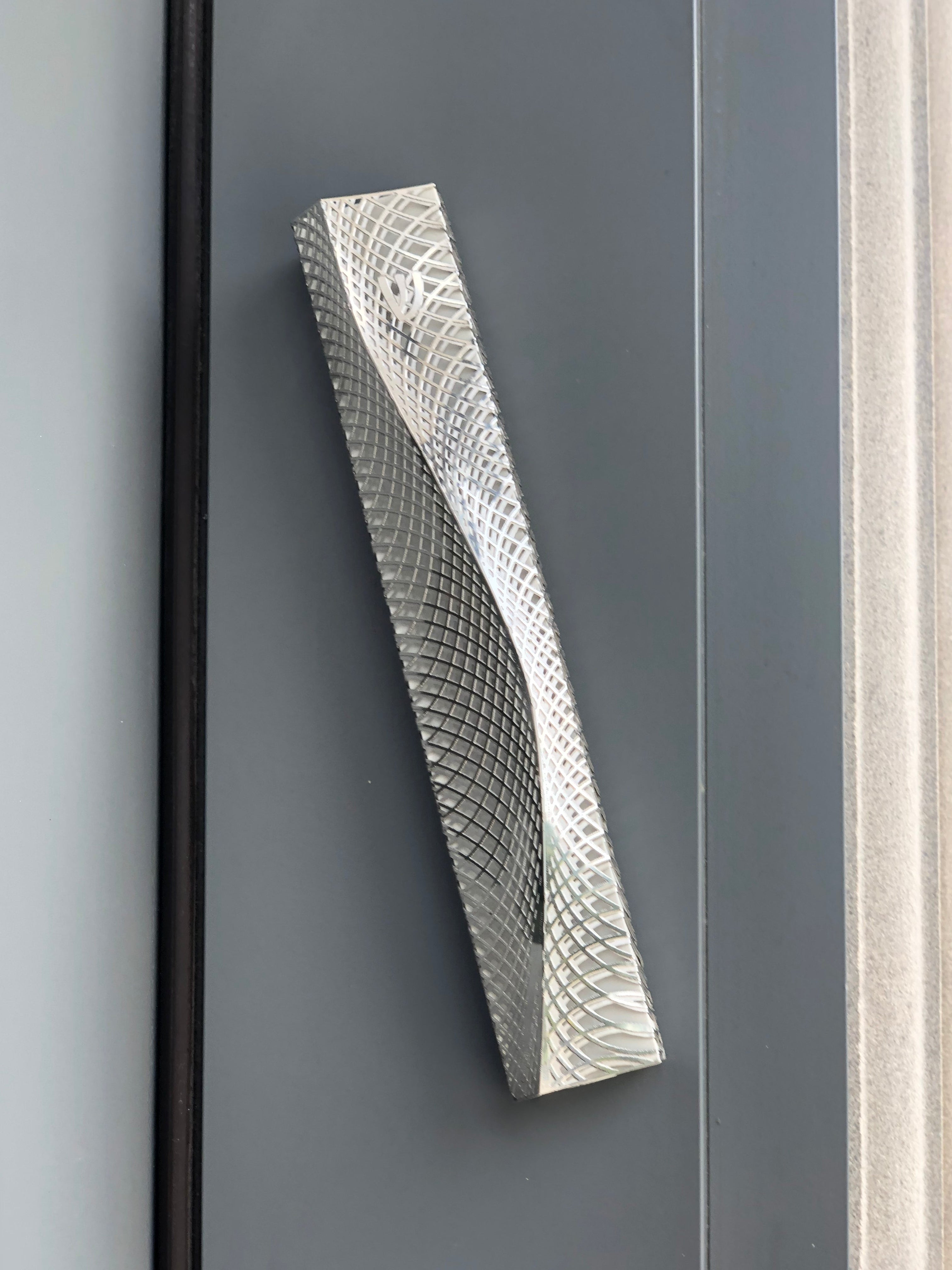 Silver Ripple Mezuzah
