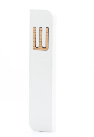 Rounded concrete mezuzah house, handmade – rustic model