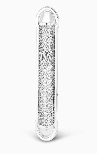 Flower Mezuzah Sterling Silver