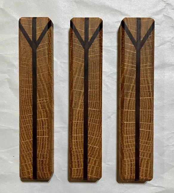 Handmade Modern Wood Mezuzah Case - White Oak and Walnut - Fits Tall Klaf/Scroll up to size 10 cm (4 inches)