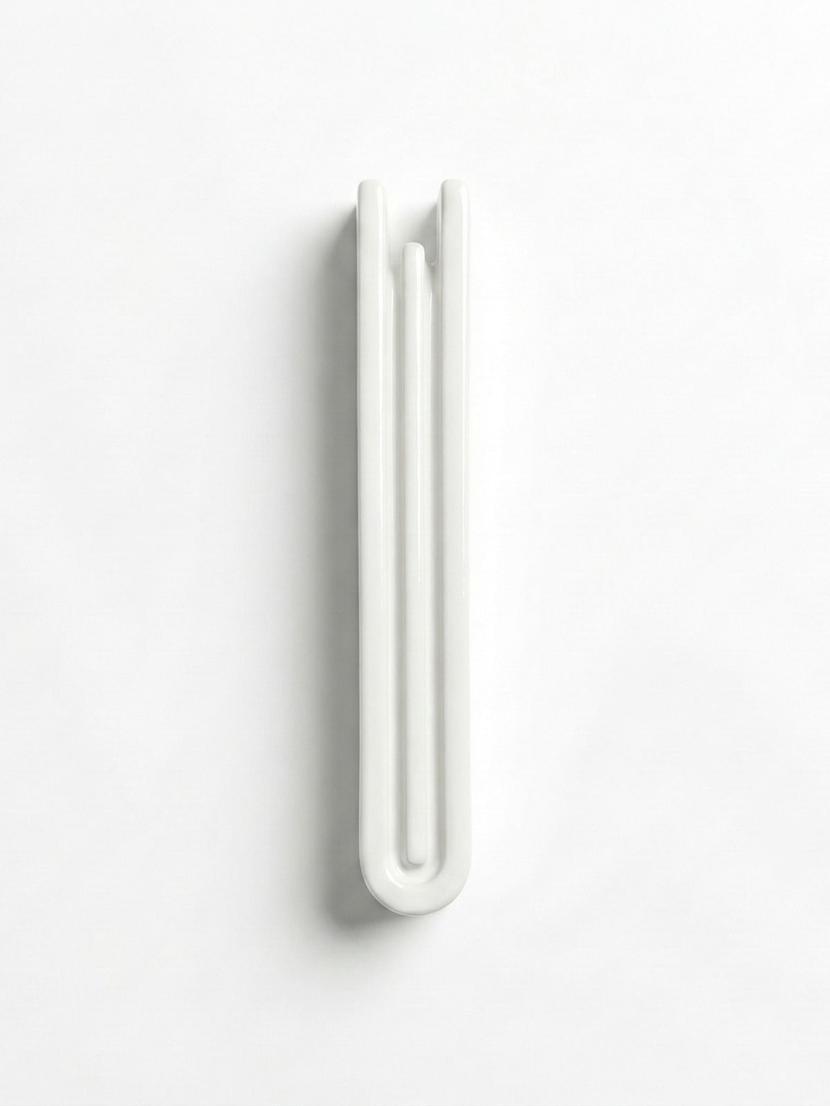Glazed Ceramic Mezuzah Pure White