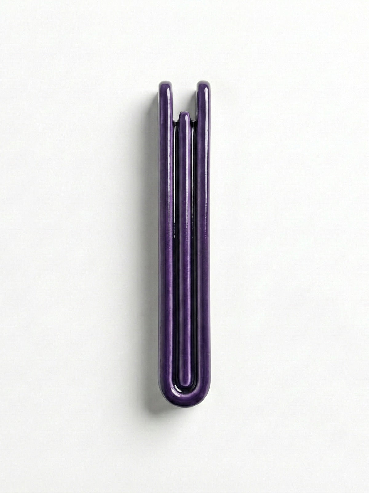 Royal Purple Glazed Ceramic Mezuzah