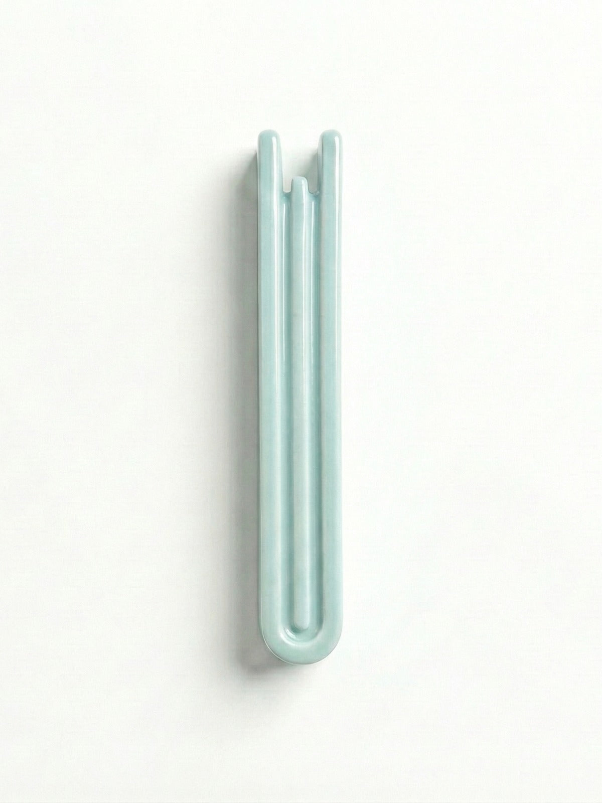Soft Teal Glazed Ceramic Mezuzah