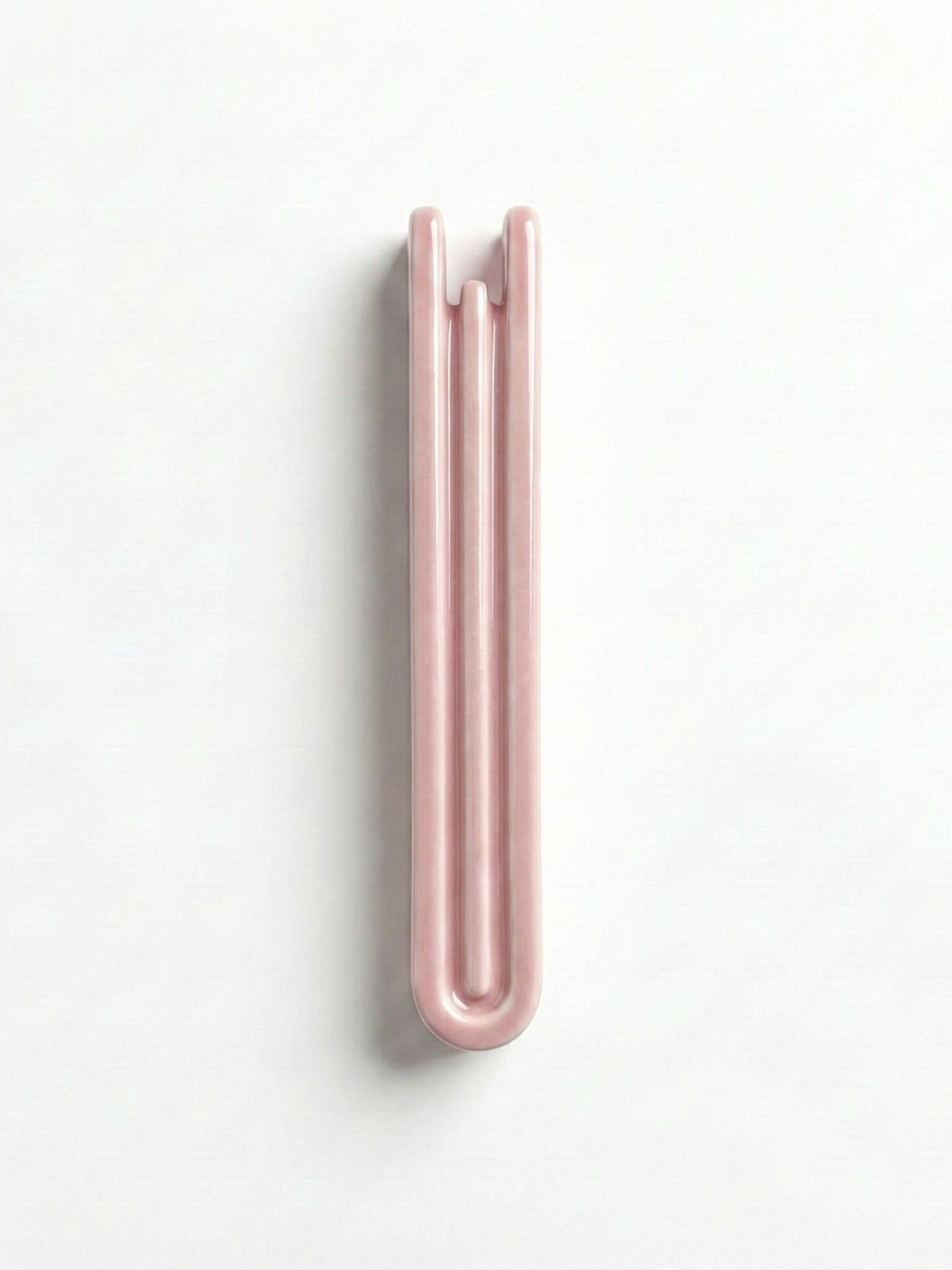 Blush Pink Glazed Ceramic Mezuzah