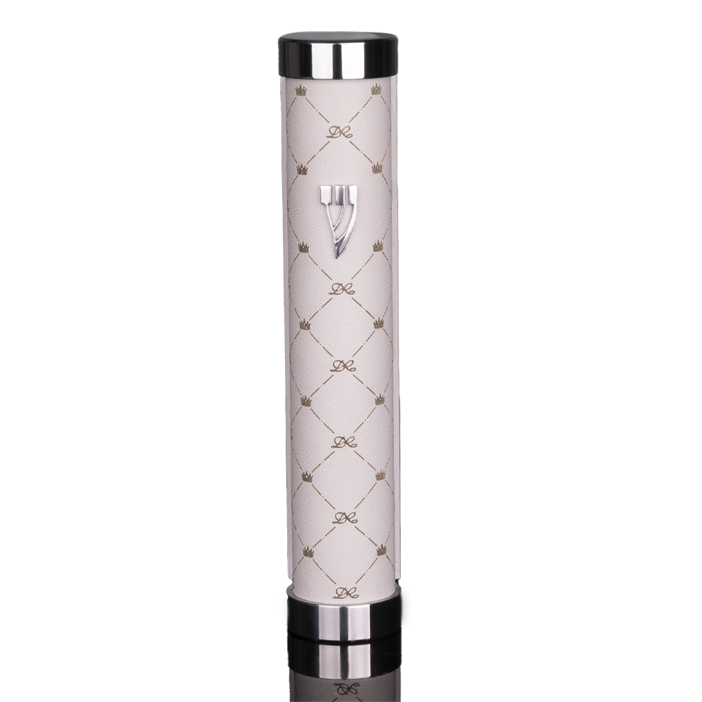 Case for Mezuzah “Tzfat” from leather and bronze