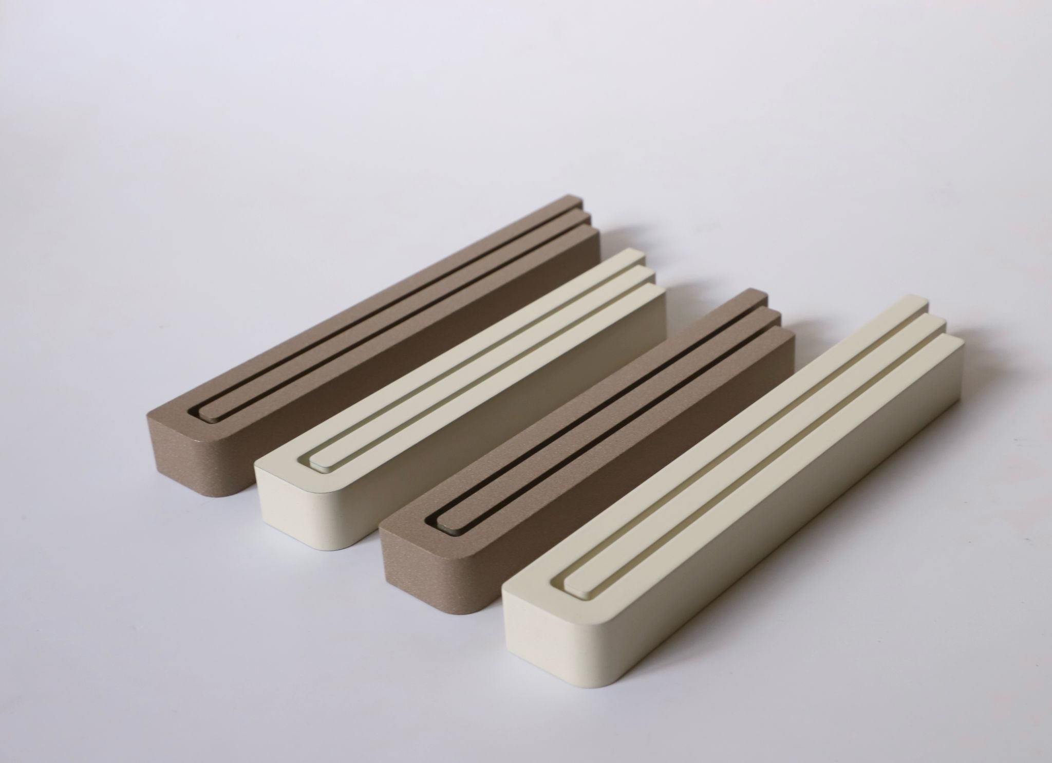 David Cream Lines Aluminum Mezuzah