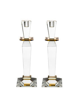 Candle Stick Amber Pair