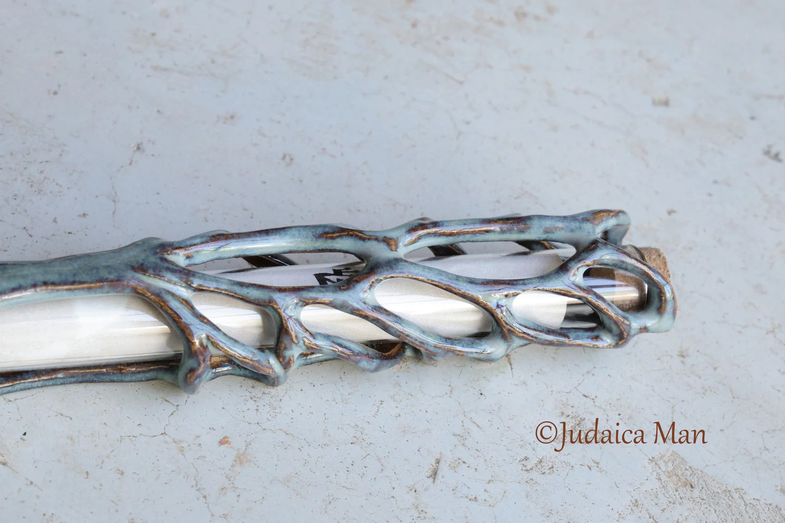 Ceramic mezuzah "Tree of life" unique piece handmade