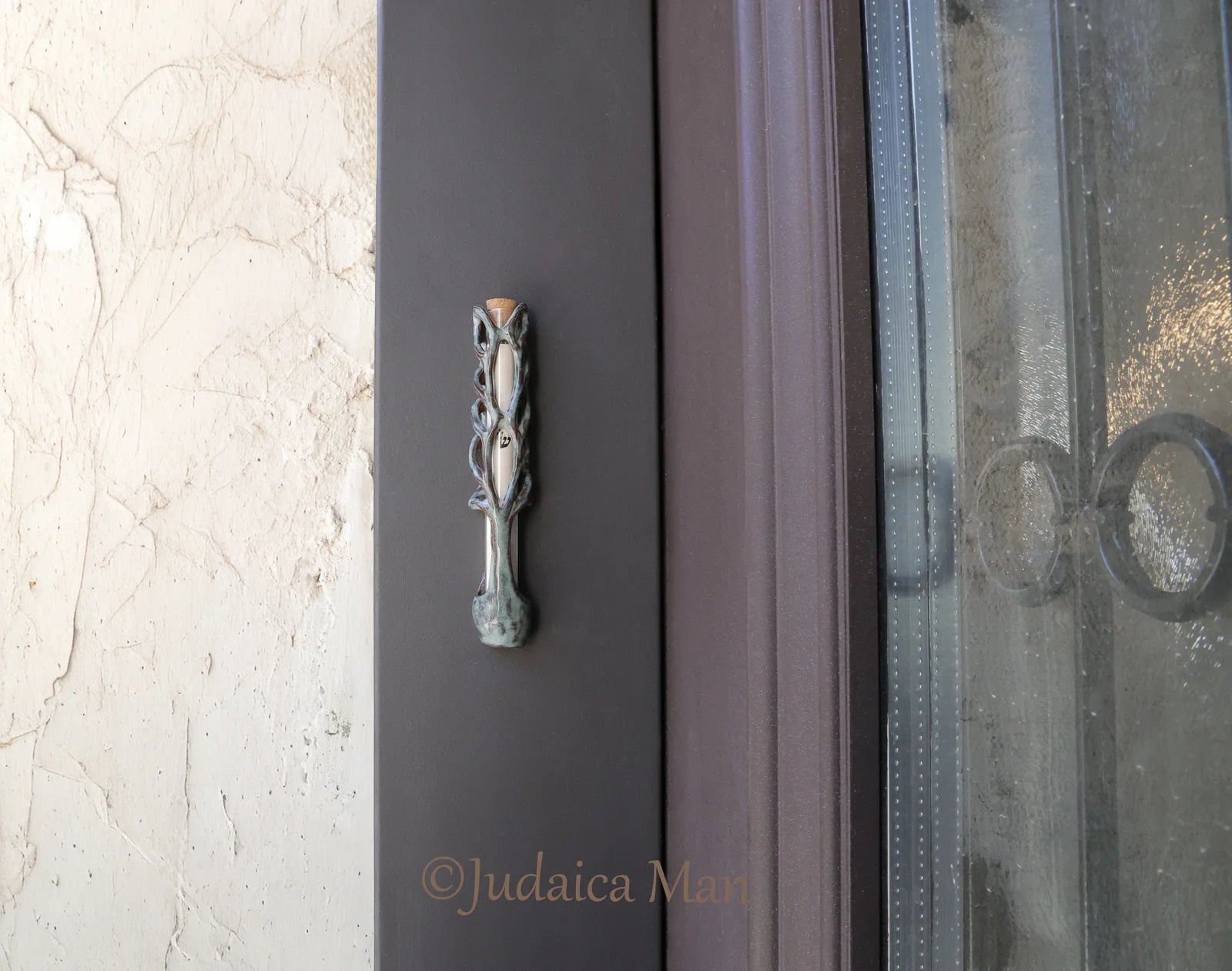 Ceramic mezuzah "Tree of life" unique piece handmade