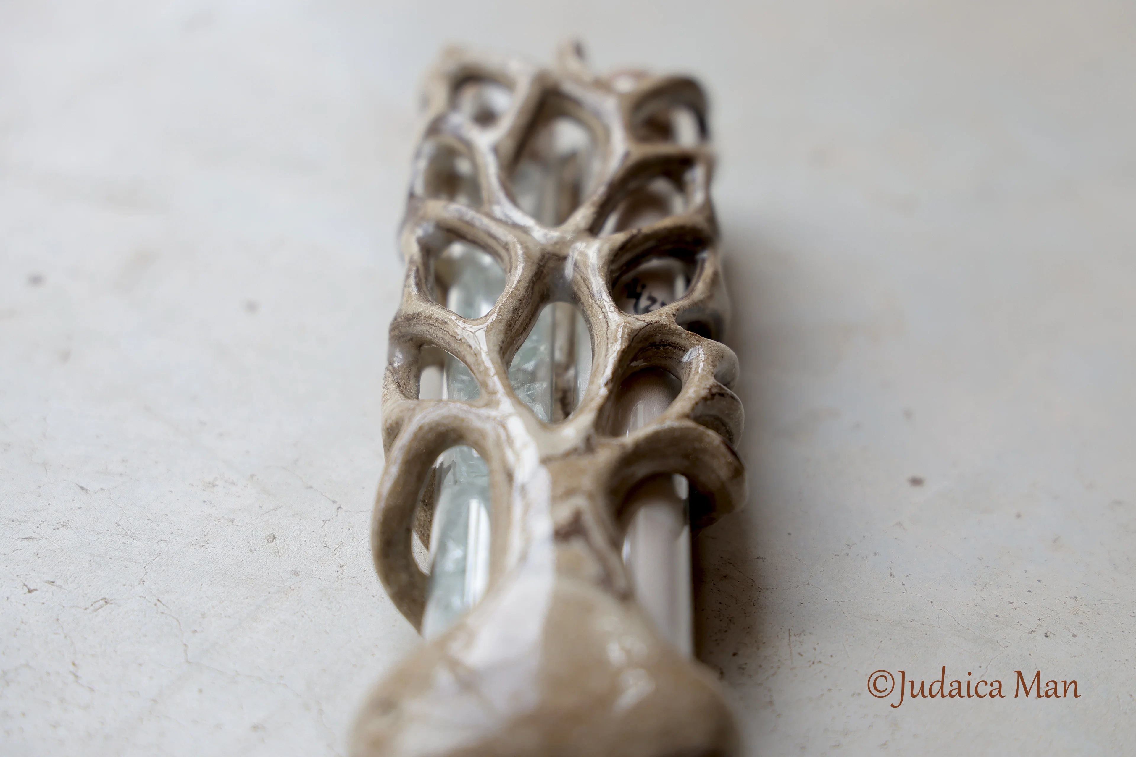 Wedding ceramic mezuzah "Tree of life" unique piece handmade