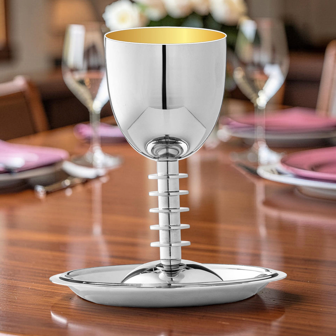 Cerchio Kiddush Cup w/ Saucer
