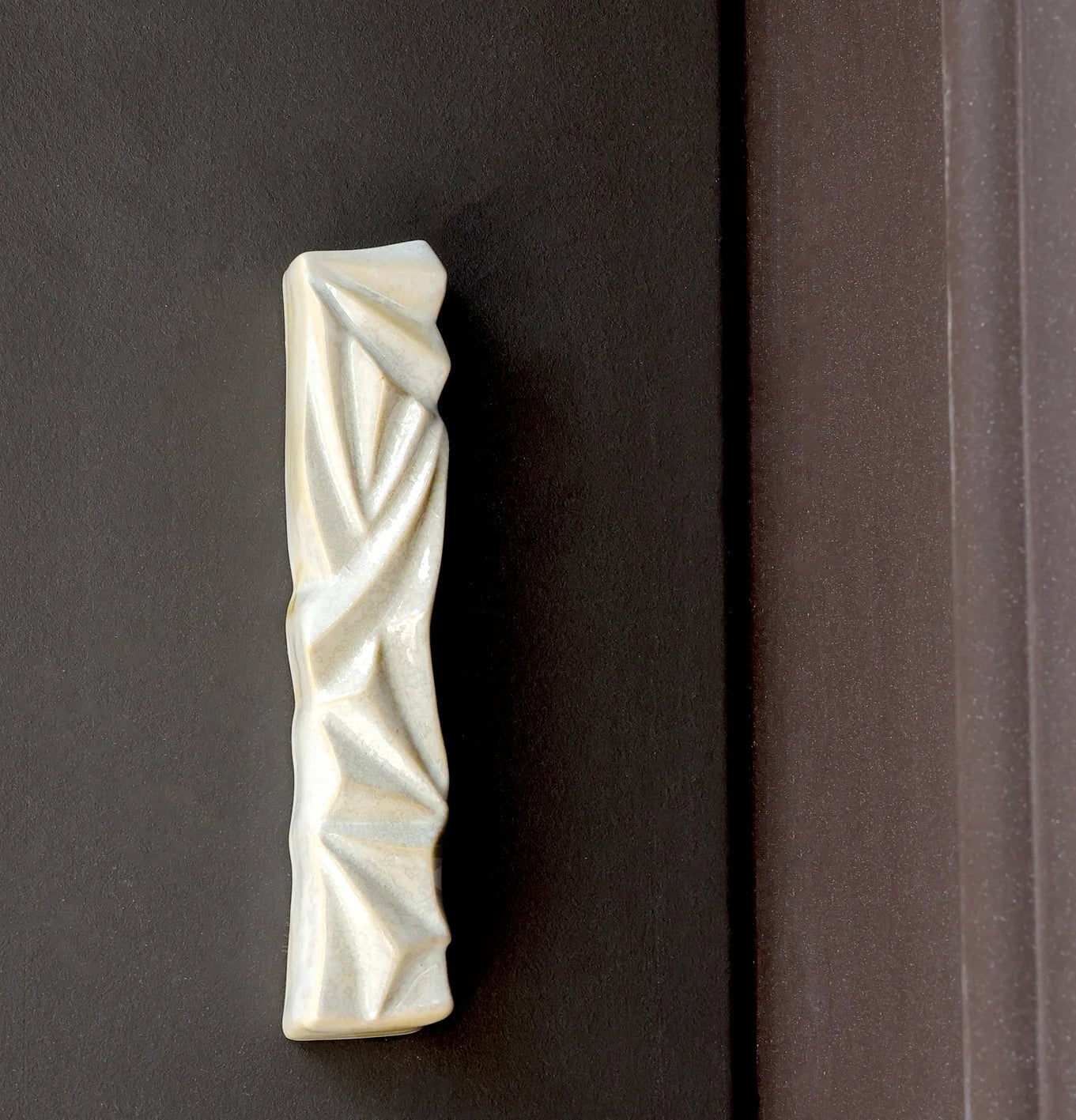 Ceramic mezuzah "Diamond" Pearl