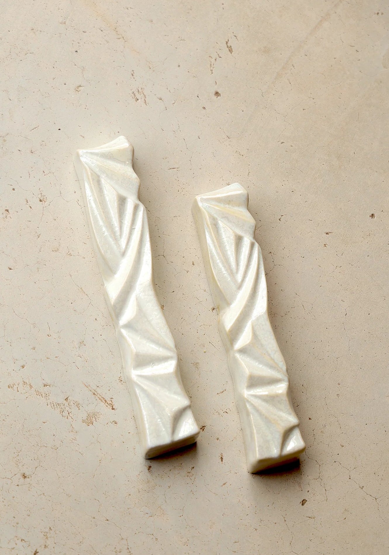Ceramic mezuzah "Diamond" Pearl