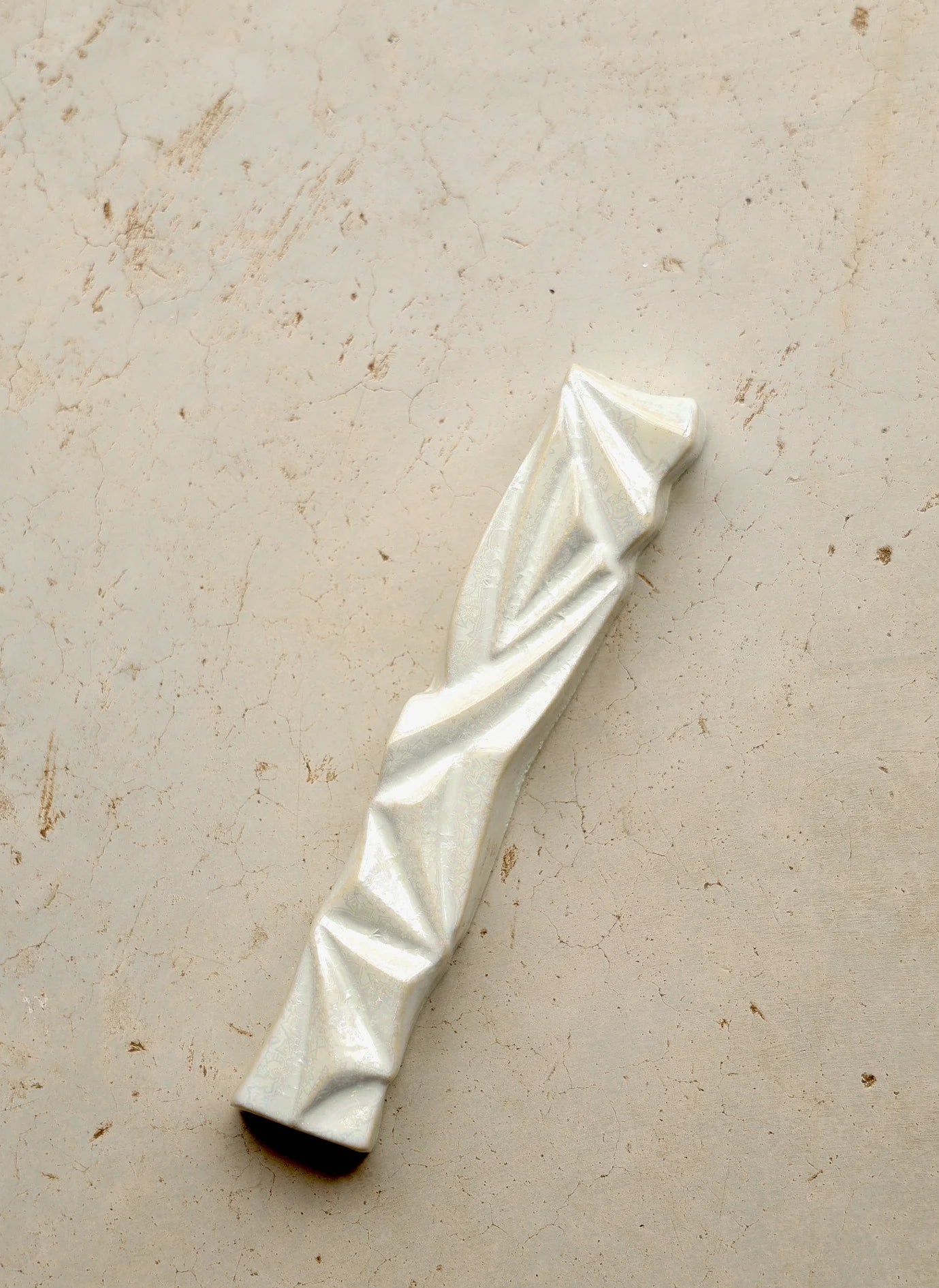 Ceramic mezuzah "Diamond" Pearl