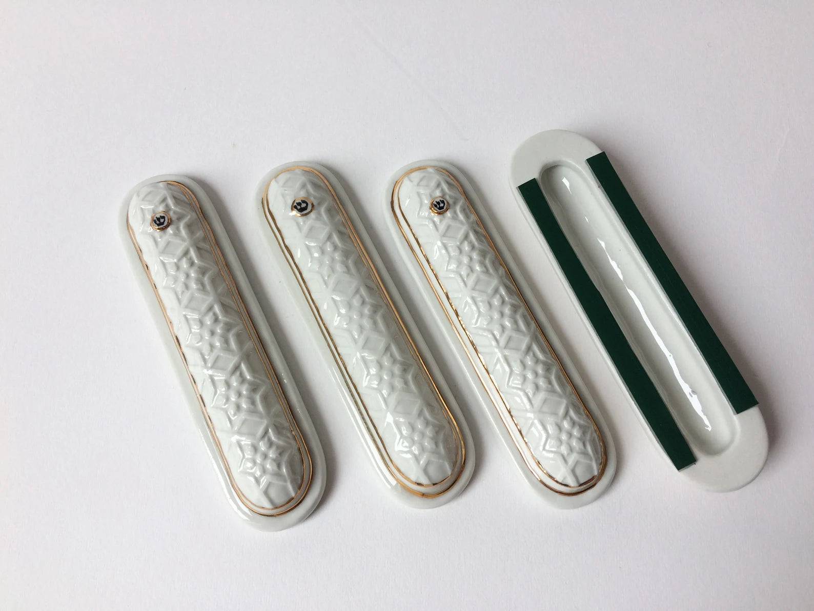 White Star Porcelain Mezuzah