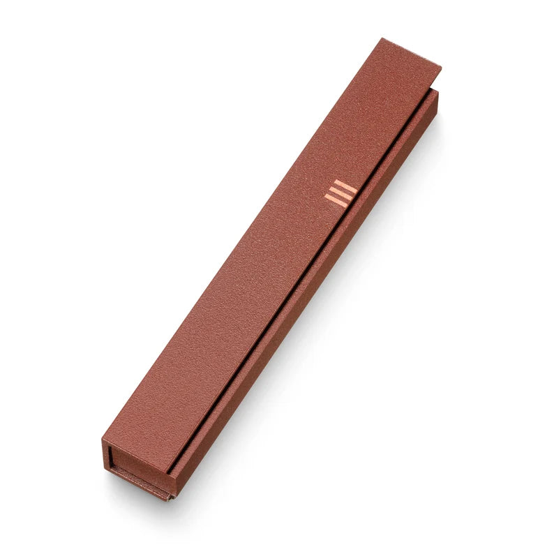 Brushed Aluminum Mezuzah Case Envelope Style - Rust