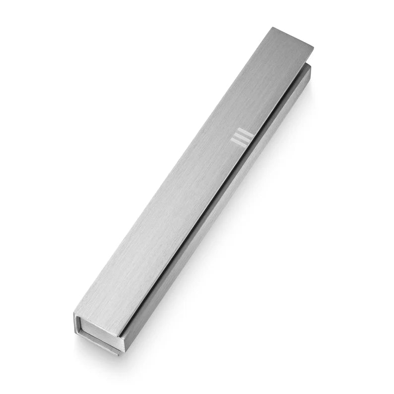 Brushed Aluminum Mezuzah Case Envelope Style - Silver