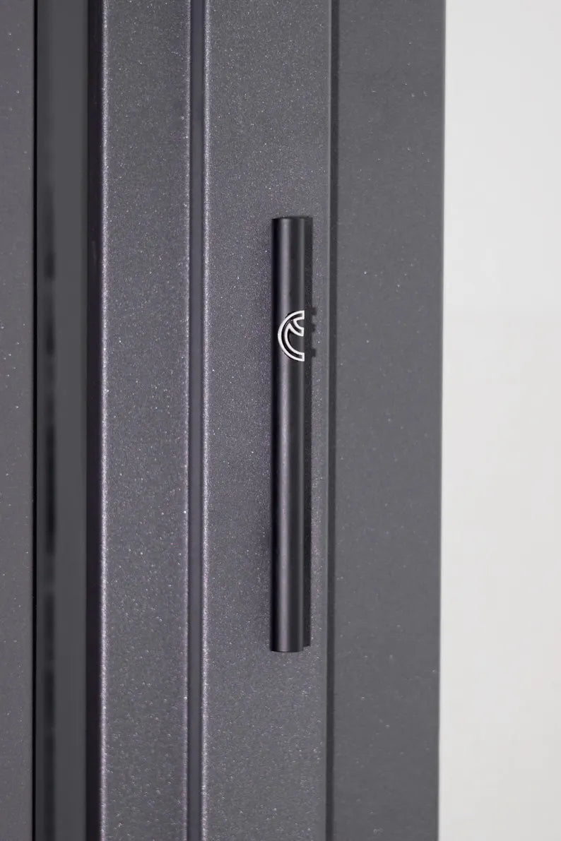 Minimalist Mezuzah Geometric Shin - Black