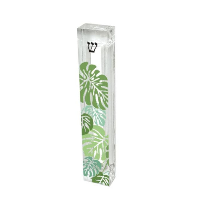 Monstera Leaf Mezuzah - Acrylic Mezuzah - with or without name