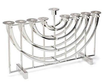 Ricci Nickel Hanukkah Menorah