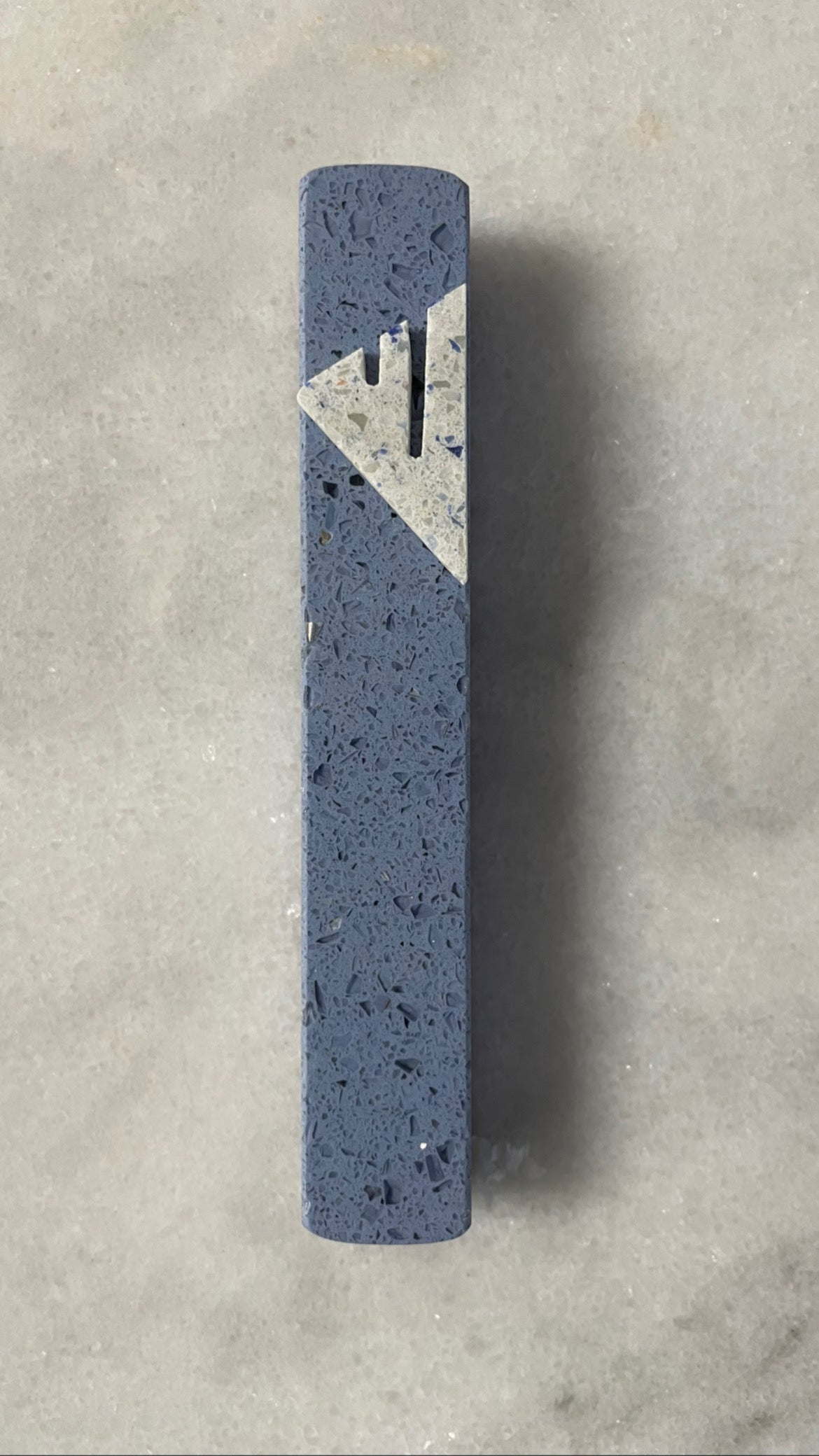 Light Blue Speckled Mezuzah