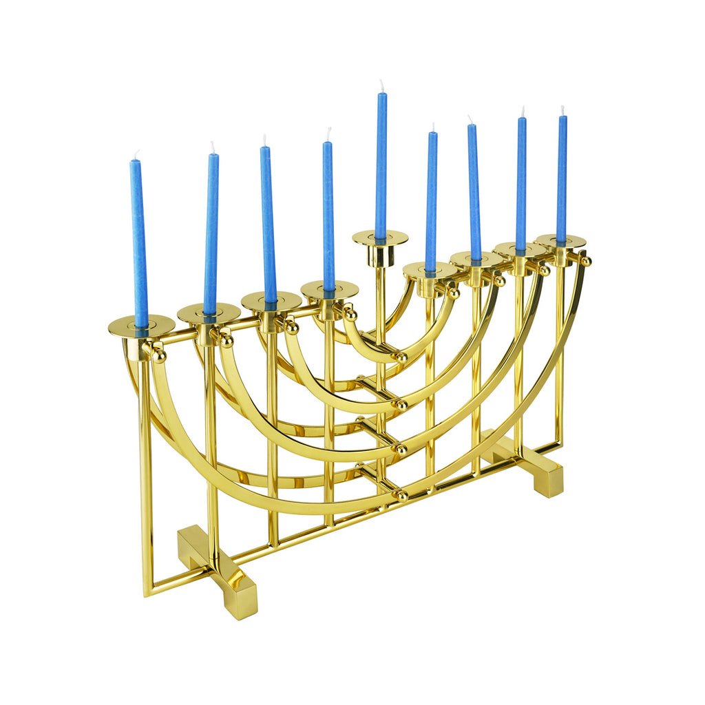 Ricci Gold Hanukkah Menorah