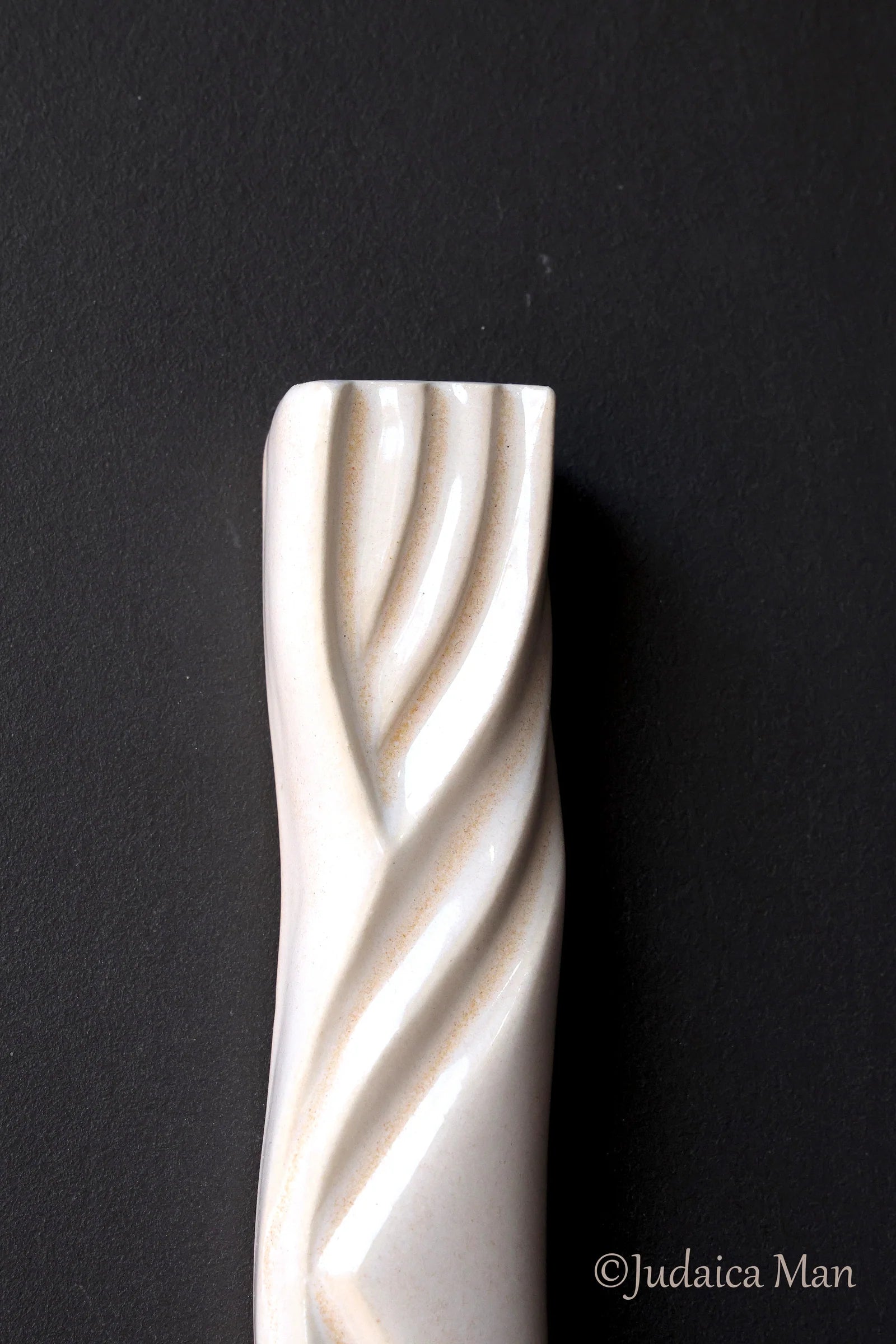 Ceramic mezuzah case "Kalah- Bride" cream color