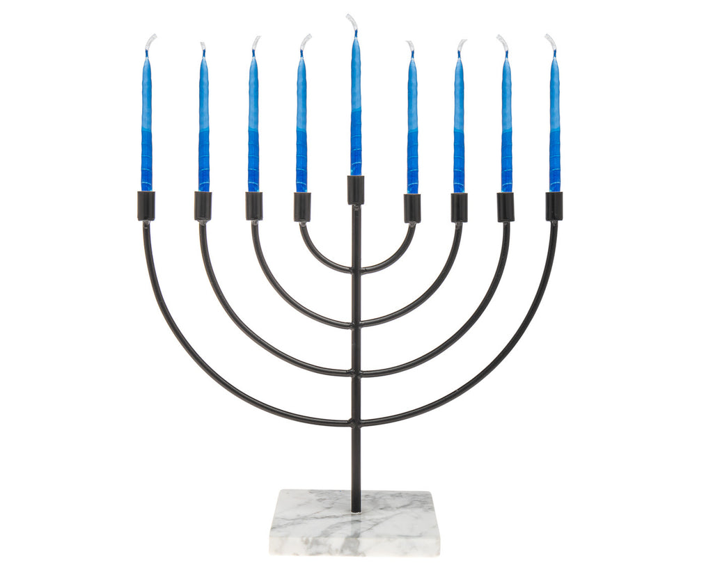Wire Menorah With Swirl Base