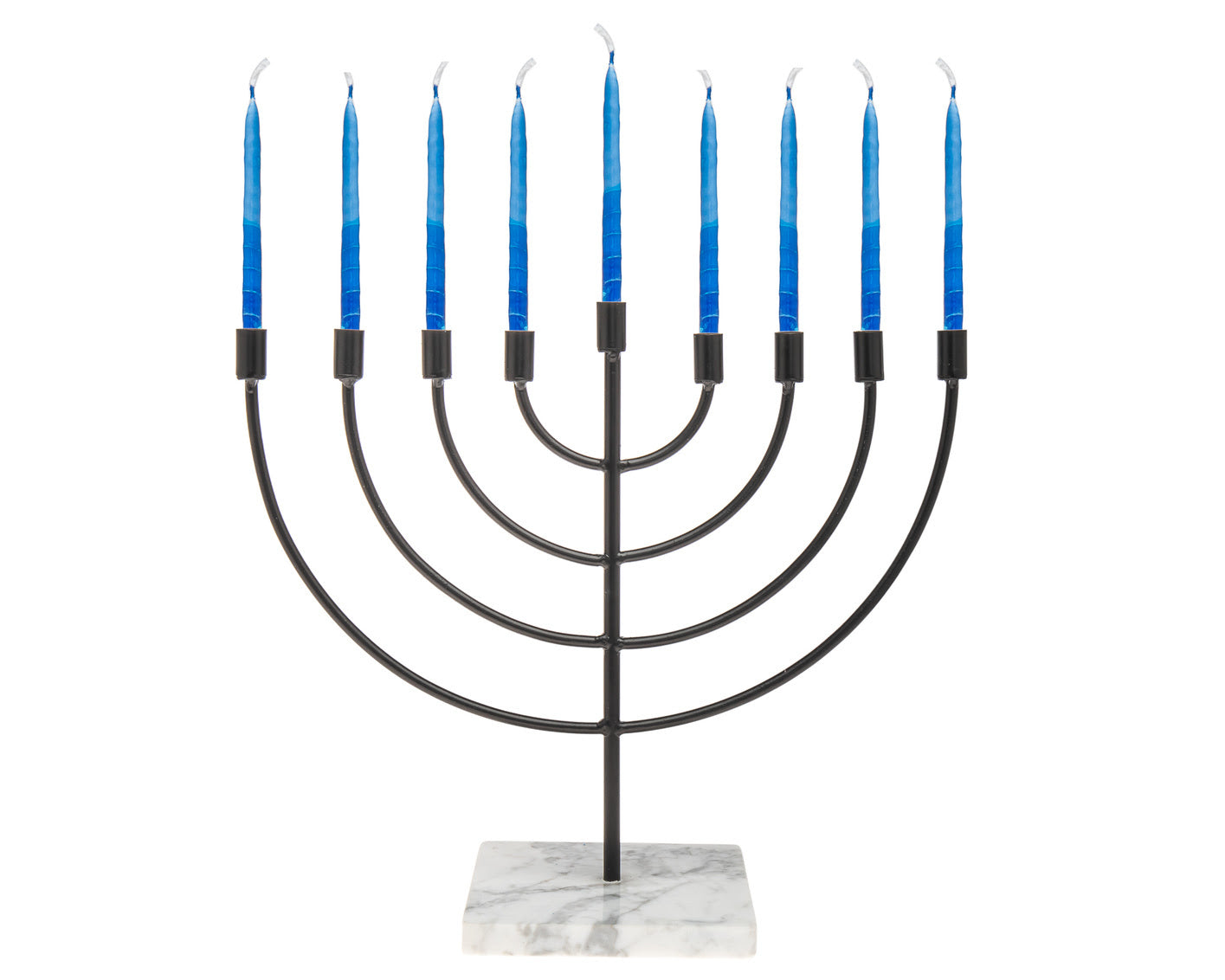 Wire Menorah With Swirl Base