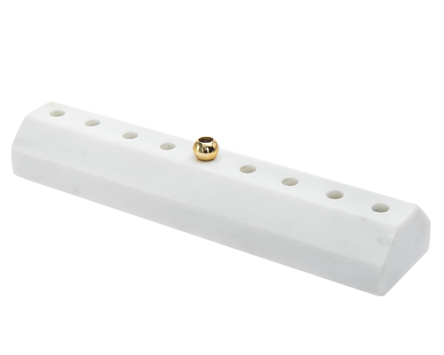 Faceted Marble Menorah