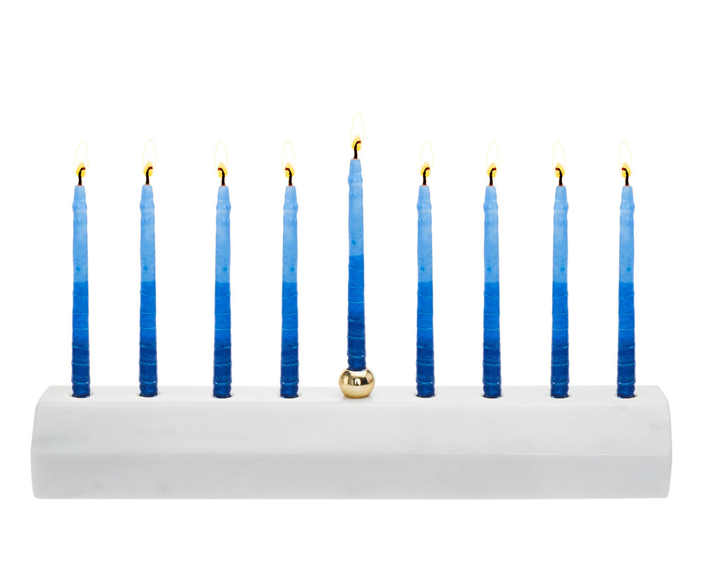 Faceted Marble Menorah