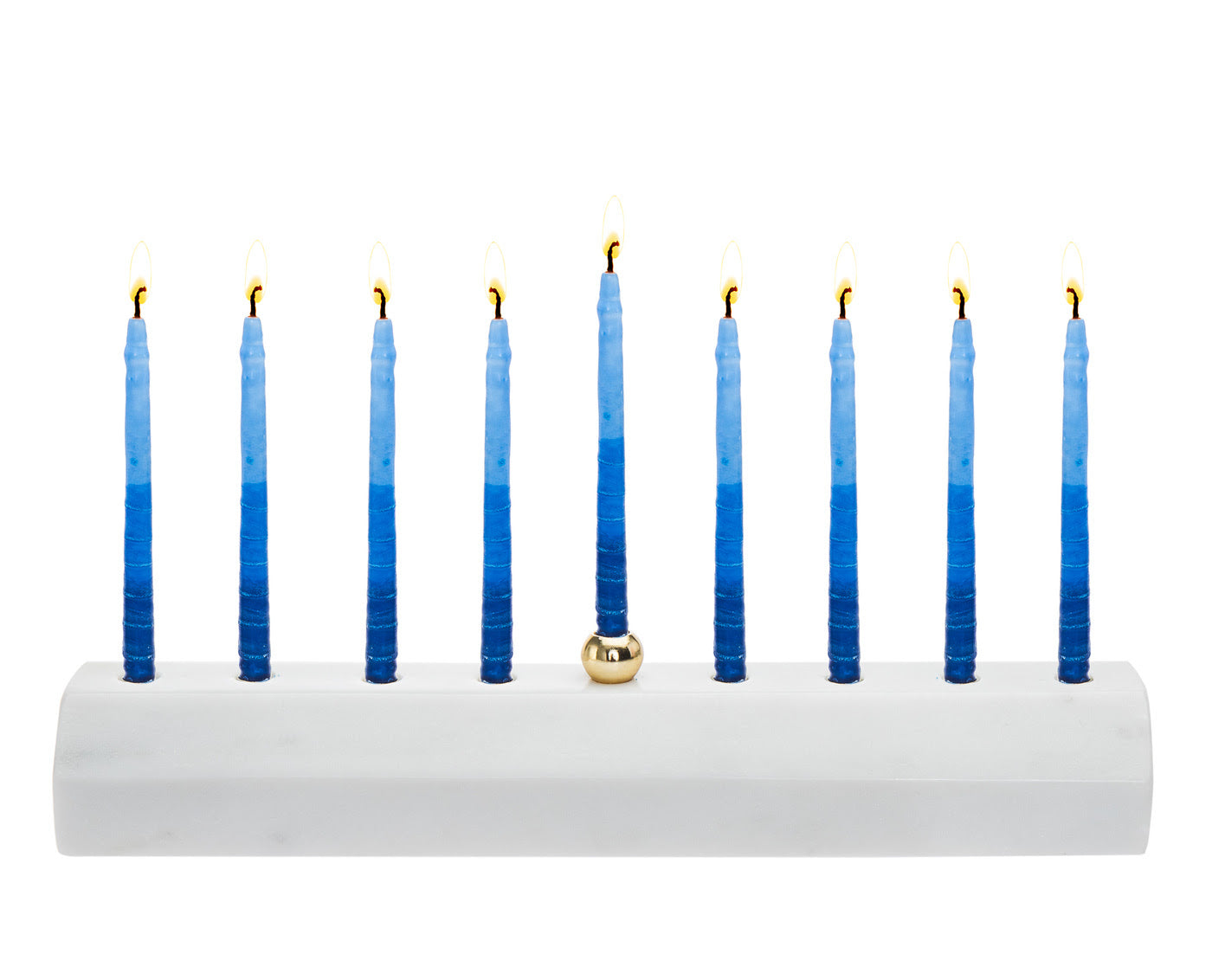 Faceted Marble Menorah