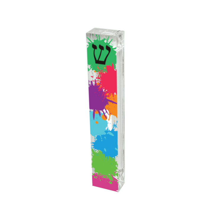 Paint Splatters Mezuzah - With or without name