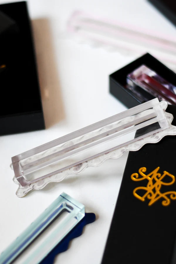 Taupe Terrazzo Scalloped Mezuzah