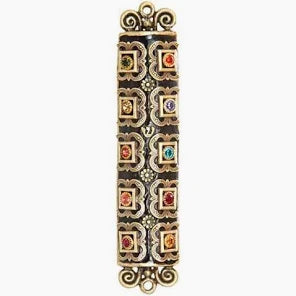 Black and Crystal Mezuzah