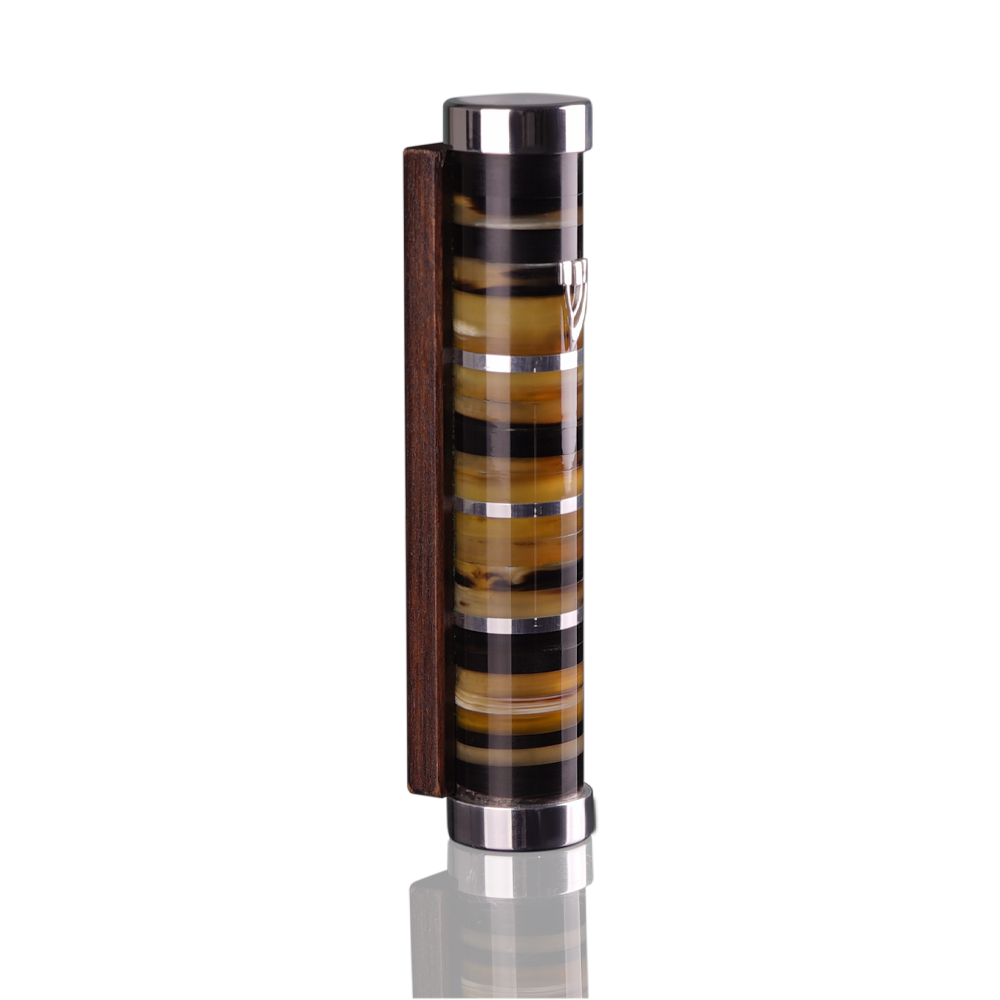 Buffalo Horn Mezuzah Case Tzfat