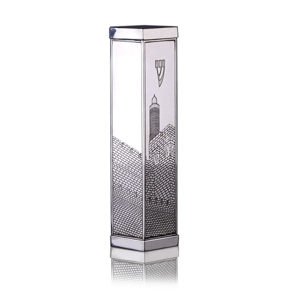 Case for Mezuzah “Jerusalem“ Silver