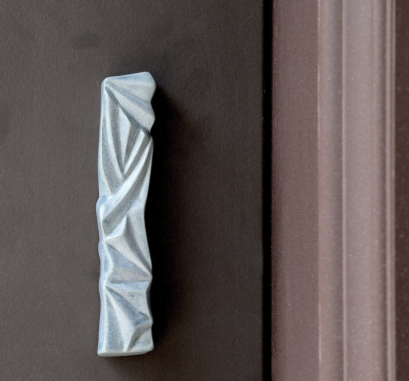 Ceramic mezuzah "Diamond" Blue stone color