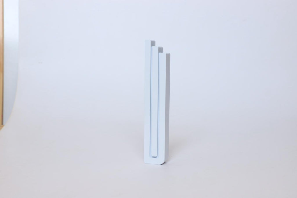 David White Lines Aluminum Mezuzah